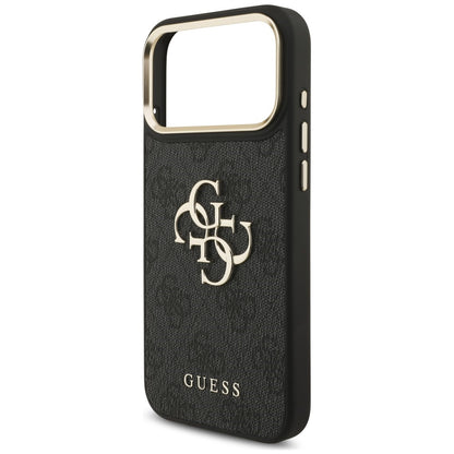 Deksel til Apple iPhone 18 Pro Max / 17 Pro Max, Guess, Big 4G Classic Logo & Big Strap Metal Buttons, svart