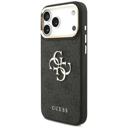 Deksel til Apple iPhone 18 Pro Max / 17 Pro Max, Guess, Big 4G Classic Logo & Big Strap Metal Buttons, svart
