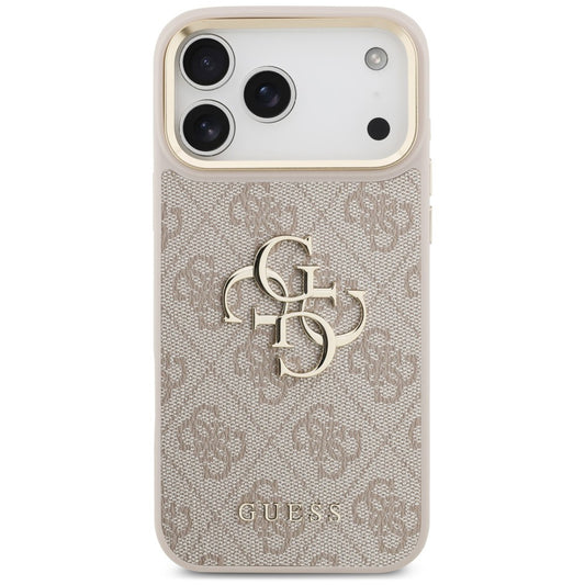 Deksel til Apple iPhone 18 Pro Max / 17 Pro Max, Guess, Big 4G Classic Logo & Big Strap Metal Buttons, rosa