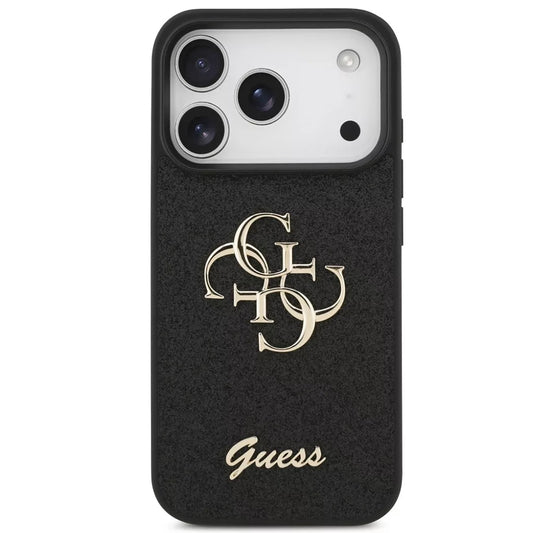 Deksel for Apple iPhone 18 Pro Max / 17 Pro Max, Guess, Fixed Glitter Big 4G, Svart