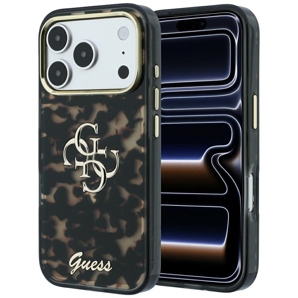 Deksel for Apple iPhone 18 Pro Max / 17 Pro Max, Guess, IML 4G Metal Script, Brun