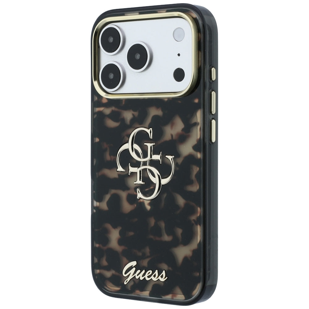 Deksel for Apple iPhone 18 Pro Max / 17 Pro Max, Guess, IML 4G Metal Script, Brun