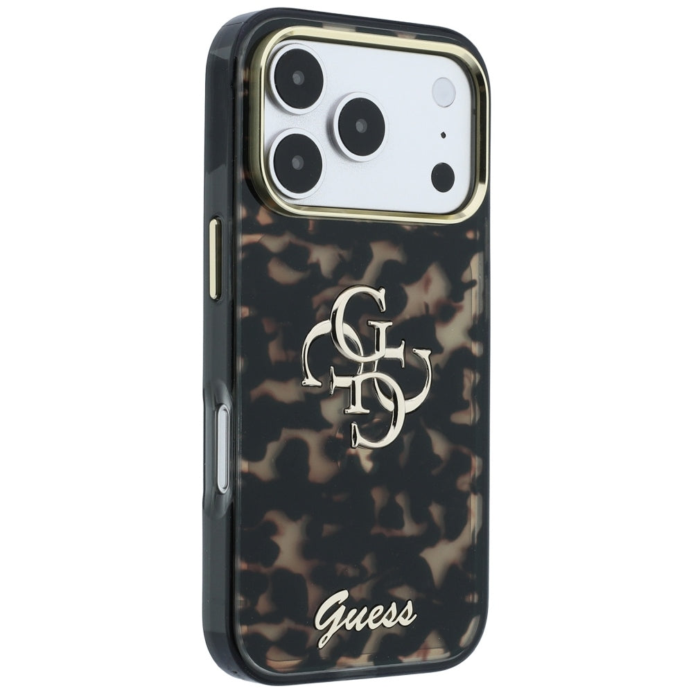Deksel for Apple iPhone 18 Pro Max / 17 Pro Max, Guess, IML 4G Metal Script, Brun