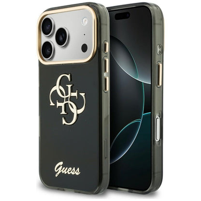Deksel for Apple iPhone 18 Pro Max / 17 Pro Max, Guess, IML 4G Metal Script, Svart