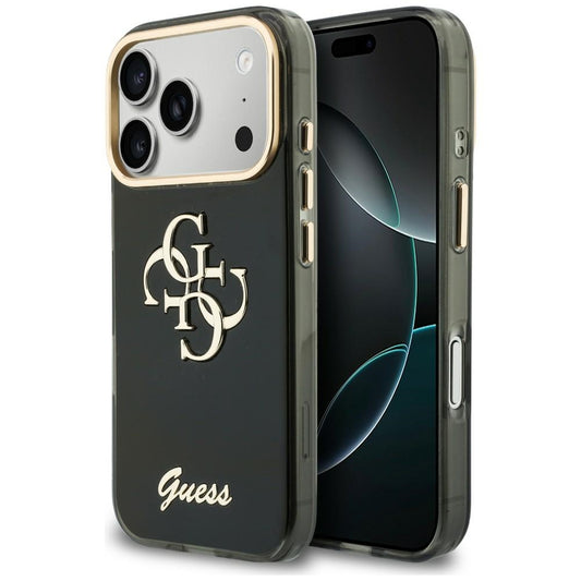 Deksel for Apple iPhone 18 Pro Max / 17 Pro Max, Guess, IML 4G Metal Script, Svart