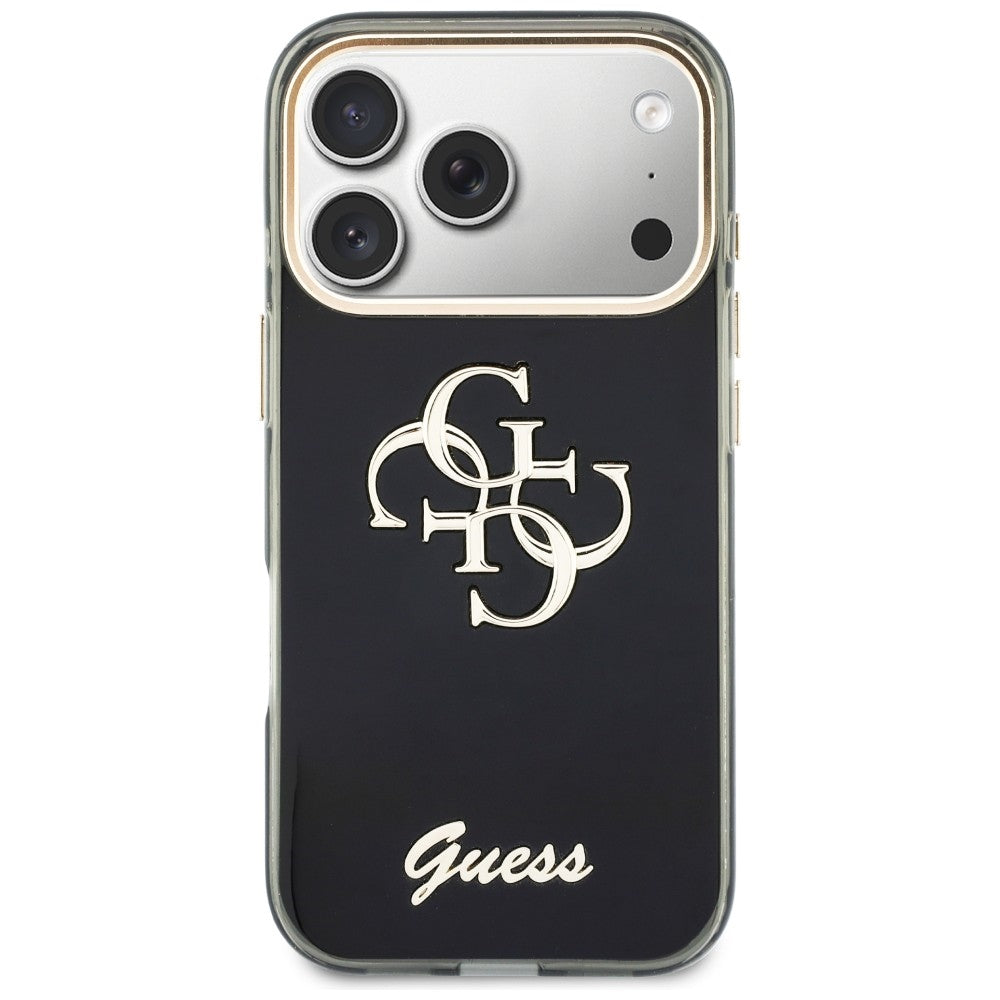 Deksel for Apple iPhone 18 Pro Max / 17 Pro Max, Guess, IML 4G Metal Script, Svart