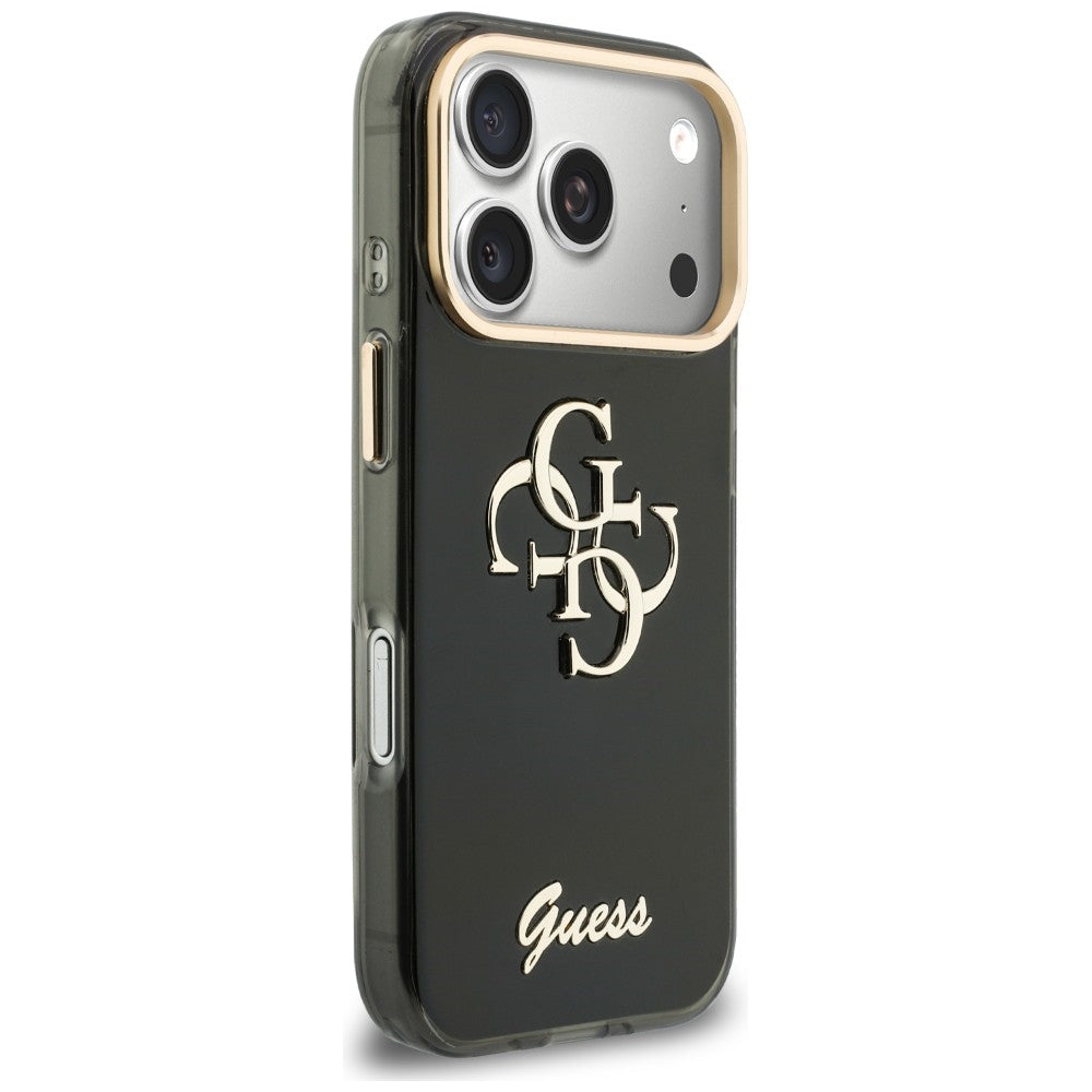 Deksel for Apple iPhone 18 Pro Max / 17 Pro Max, Guess, IML 4G Metal Script, Svart