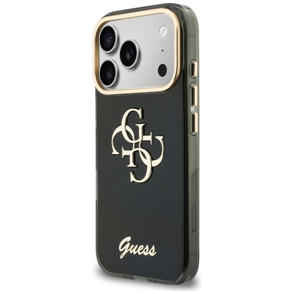 Deksel for Apple iPhone 18 Pro Max / 17 Pro Max, Guess, IML 4G Metal Script, Svart