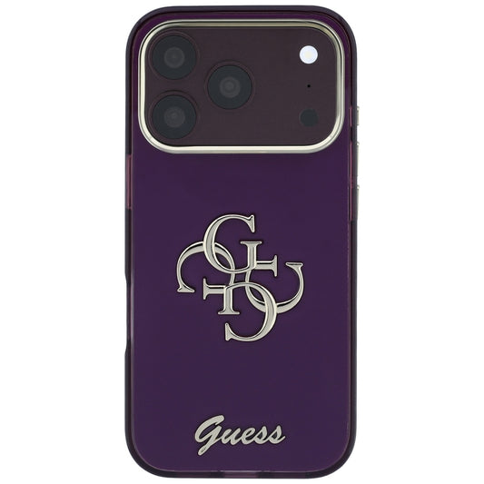 Deksel for Apple iPhone 18 Pro Max / 17 Pro Max, Guess, IML 4G Metal Script, Burgunder