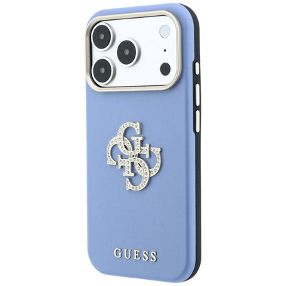 Deksel til Apple iPhone 18 Pro Max / 17 Pro Max, Guess, Smooth Big Strass Logo, blå