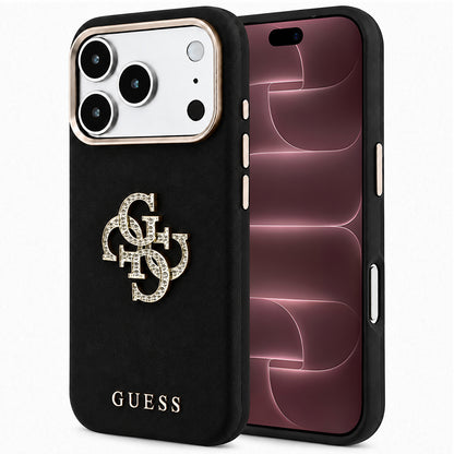 Deksel for Apple iPhone 18 Pro Max / 17 Pro Max, Guess, Smooth Big Strass Logo, Svart