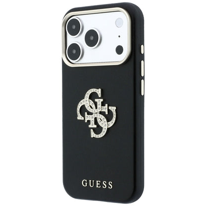 Deksel for Apple iPhone 18 Pro Max / 17 Pro Max, Guess, Smooth Big Strass Logo, Svart
