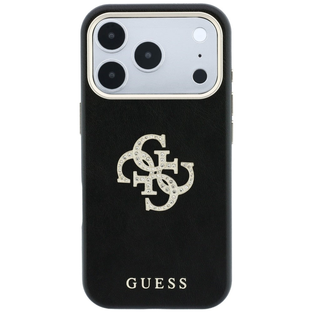 Deksel for Apple iPhone 18 Pro Max / 17 Pro Max, Guess, Smooth Big Strass Logo, Svart