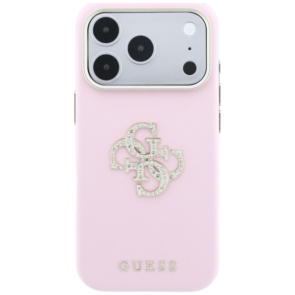 Deksel til Apple iPhone 18 Pro Max / 17 Pro Max, Guess, Smooth Big Strass Logo, rosa