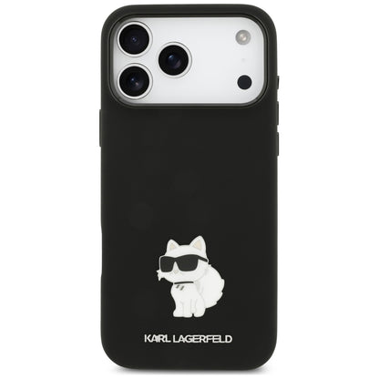 Deksel til Apple iPhone 18 Pro Max / 17 Pro Max, Karl Lagerfeld, Choupette Metal Pin, svart