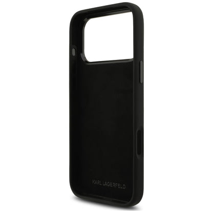 Deksel til Apple iPhone 18 Pro Max / 17 Pro Max, Karl Lagerfeld, Choupette Metal Pin, svart