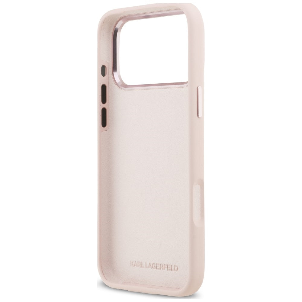Deksel til Apple iPhone 18 Pro Max / 17 Pro Max, Karl Lagerfeld, Choupette Metal Pin, rosa