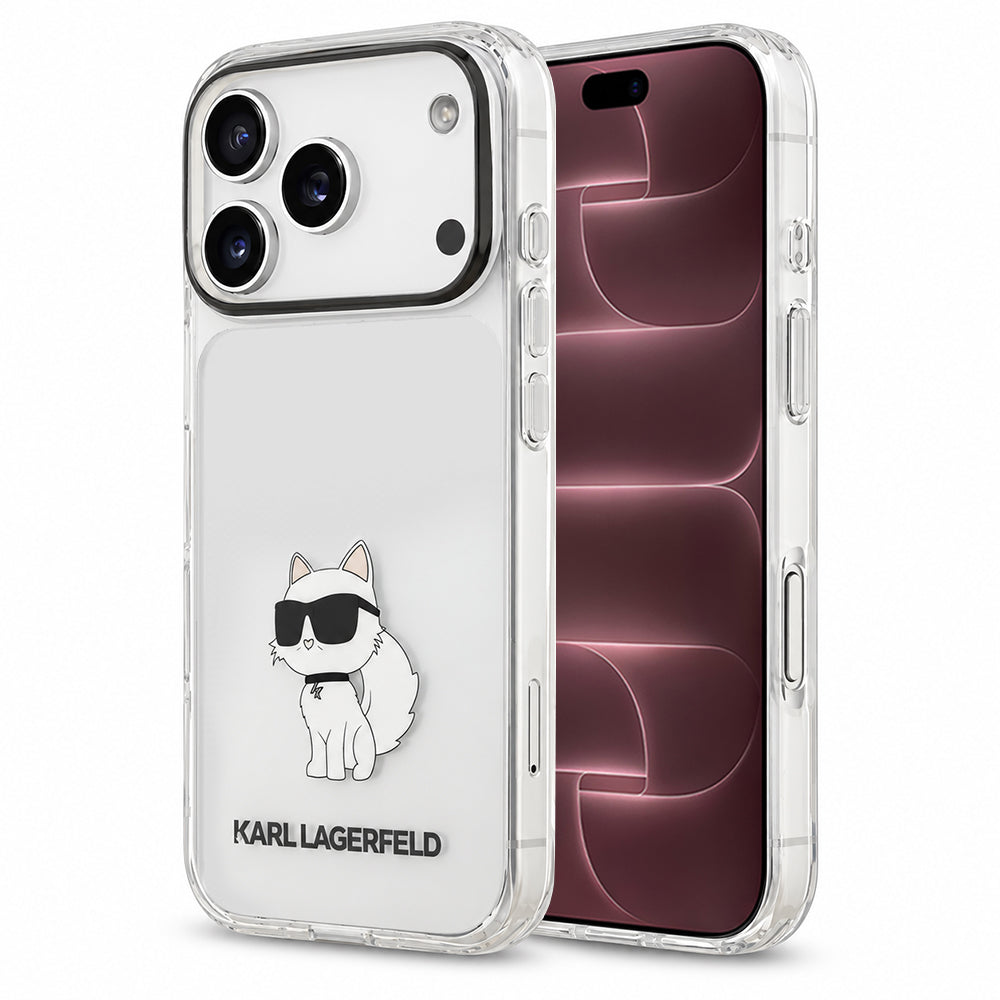 Deksel til Apple iPhone 18 Pro Max / 17 Pro Max, Karl Lagerfeld, IML Choupette NFT, gjennomsiktig