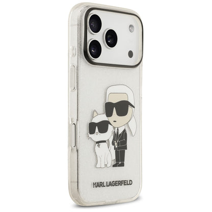 Deksel til Apple iPhone 18 Pro Max / 17 Pro Max, Karl Lagerfeld, IML Glitter Karl and Choupette NFT, gjennomsiktig