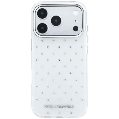 Deksel for Apple iPhone 18 Pro Max / 17 Pro Max, Karl Lagerfeld, IML Rhinestones og Elektroplettert Logo, Hvit