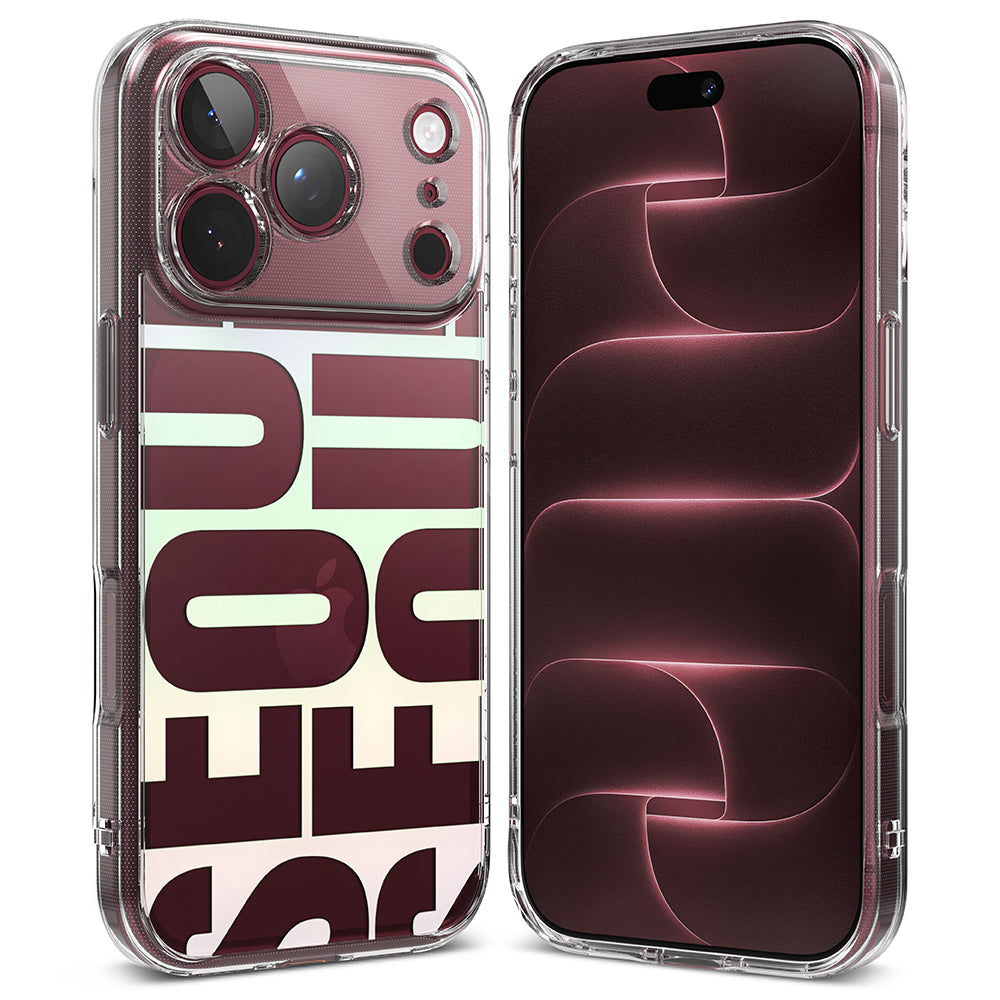 Deksel for Apple iPhone 18 Pro Max / 17 Pro Max, Ringke, Fusion Seoul, Burgunder