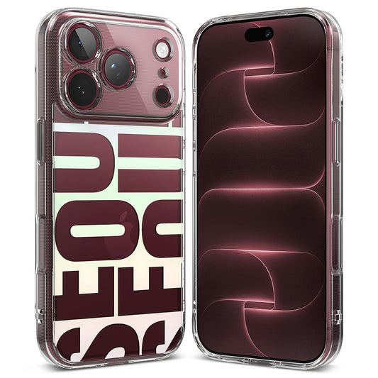 Deksel for Apple iPhone 18 Pro Max / 17 Pro Max, Ringke, Fusion Seoul, Burgunder