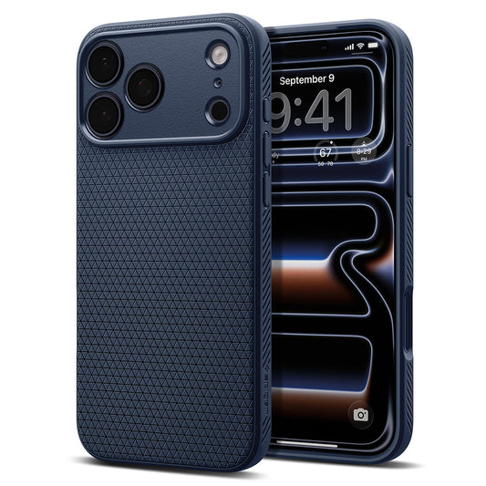 Deksel for Apple iPhone 18 Pro Max / 17 Pro Max, Spigen, Liquid Air, Marineblå ACS12112