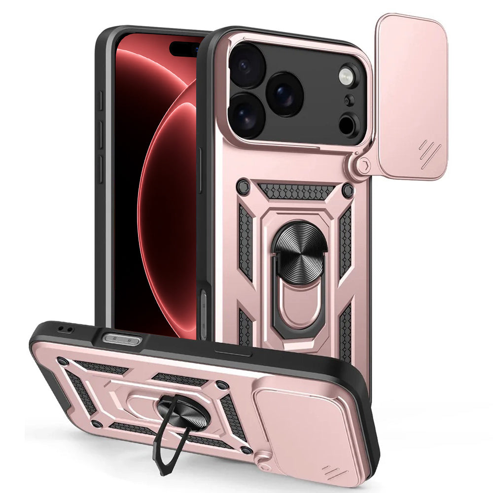 Deksel for Apple iPhone 18 Pro Max / 17 Pro Max, Techsuit, CamShield, Rosa Gull