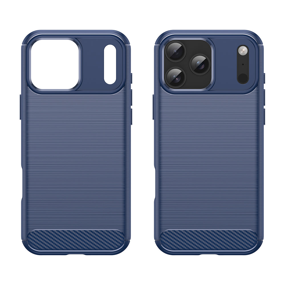 Deksel for Apple iPhone 18 Pro Max / 17 Pro Max, Techsuit, Karbon, Blå