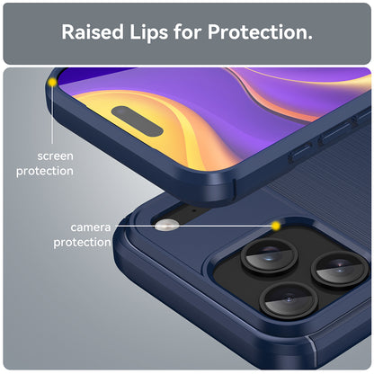 Deksel for Apple iPhone 18 Pro Max / 17 Pro Max, Techsuit, Karbon, Blå