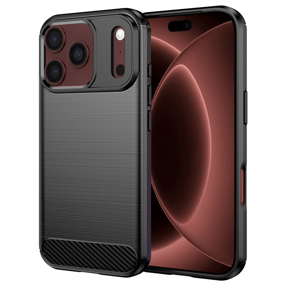 Deksel for Apple iPhone 18 Pro Max / 17 Pro Max, Techsuit, Karbon, Svart
