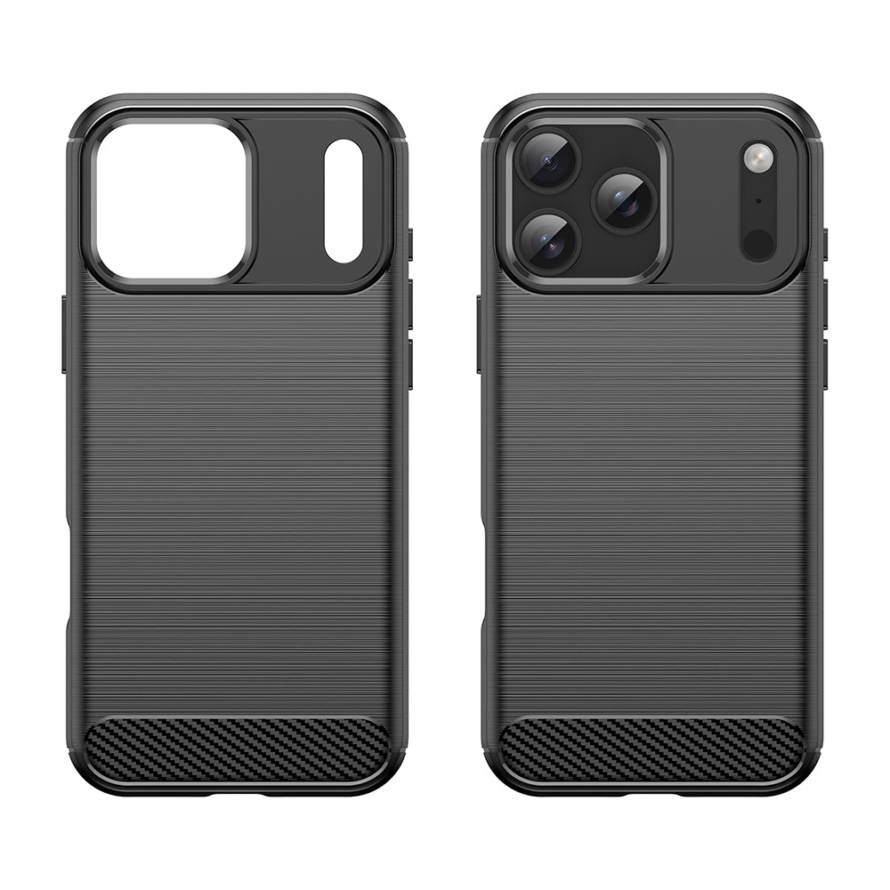 Deksel for Apple iPhone 18 Pro Max / 17 Pro Max, Techsuit, Karbon, Svart