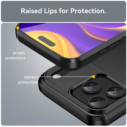 Deksel for Apple iPhone 18 Pro Max / 17 Pro Max, Techsuit, Karbon, Svart