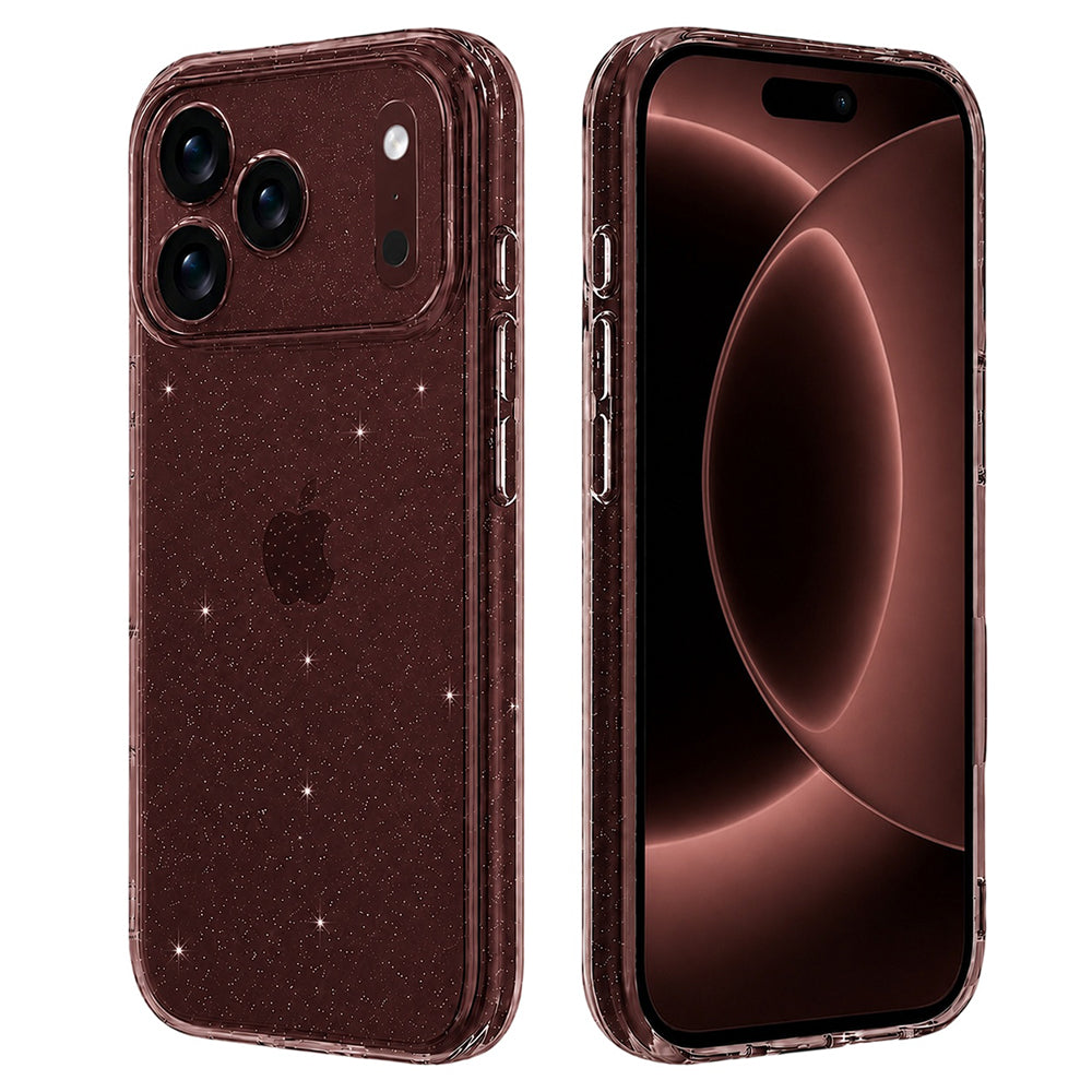 Deksel for Apple iPhone 18 Pro Max / 17 Pro Max, Techsuit, SparkleSkin, Transparent