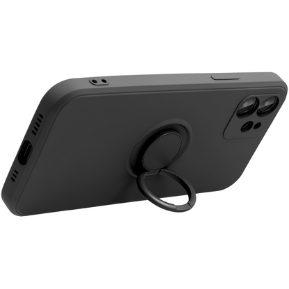 Deksel for Apple iPhone 16 Pro Max, OEM, silikonring, svart