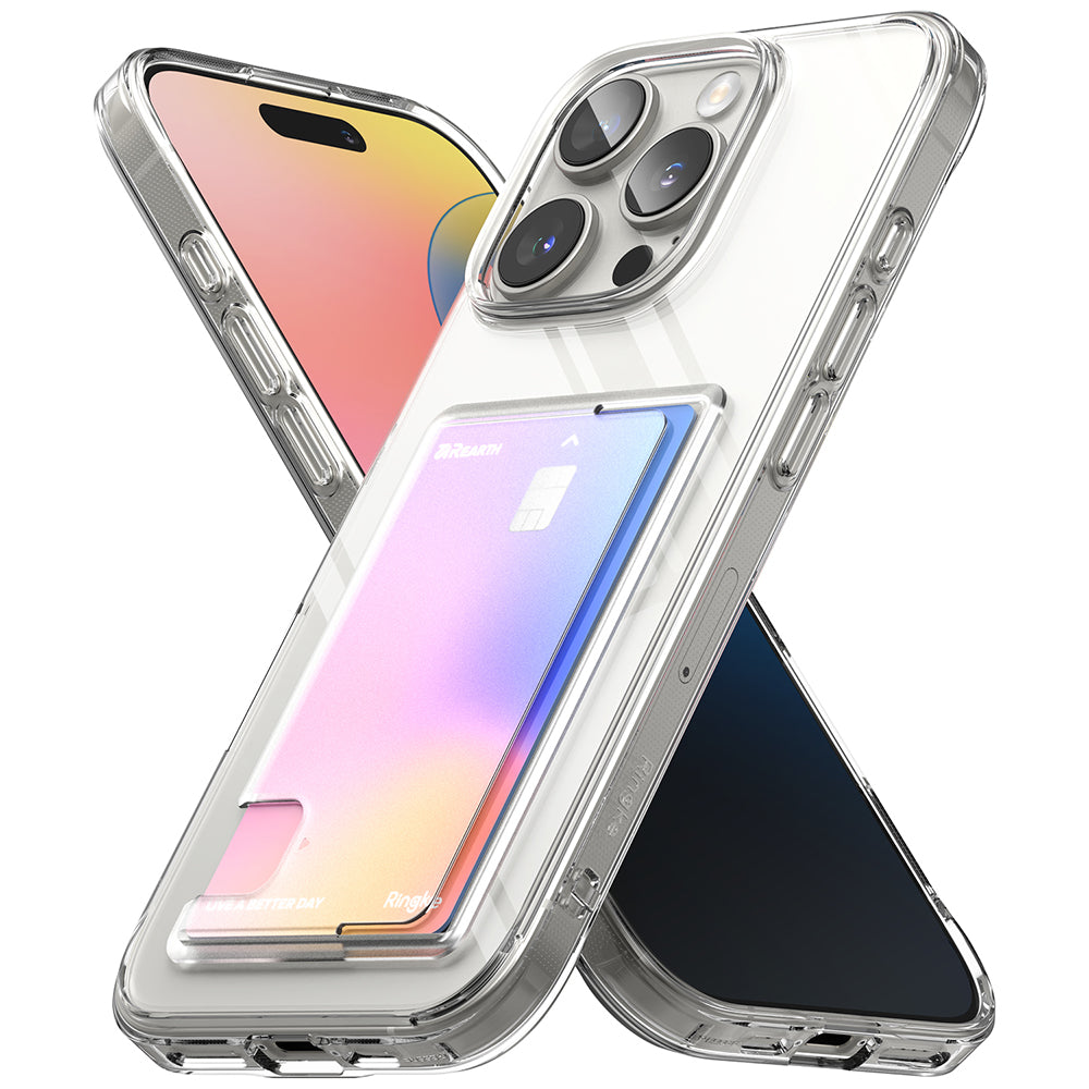 Deksel for Apple iPhone 16 Pro Max, Ringke, Fusion Card, Gjennomsiktig