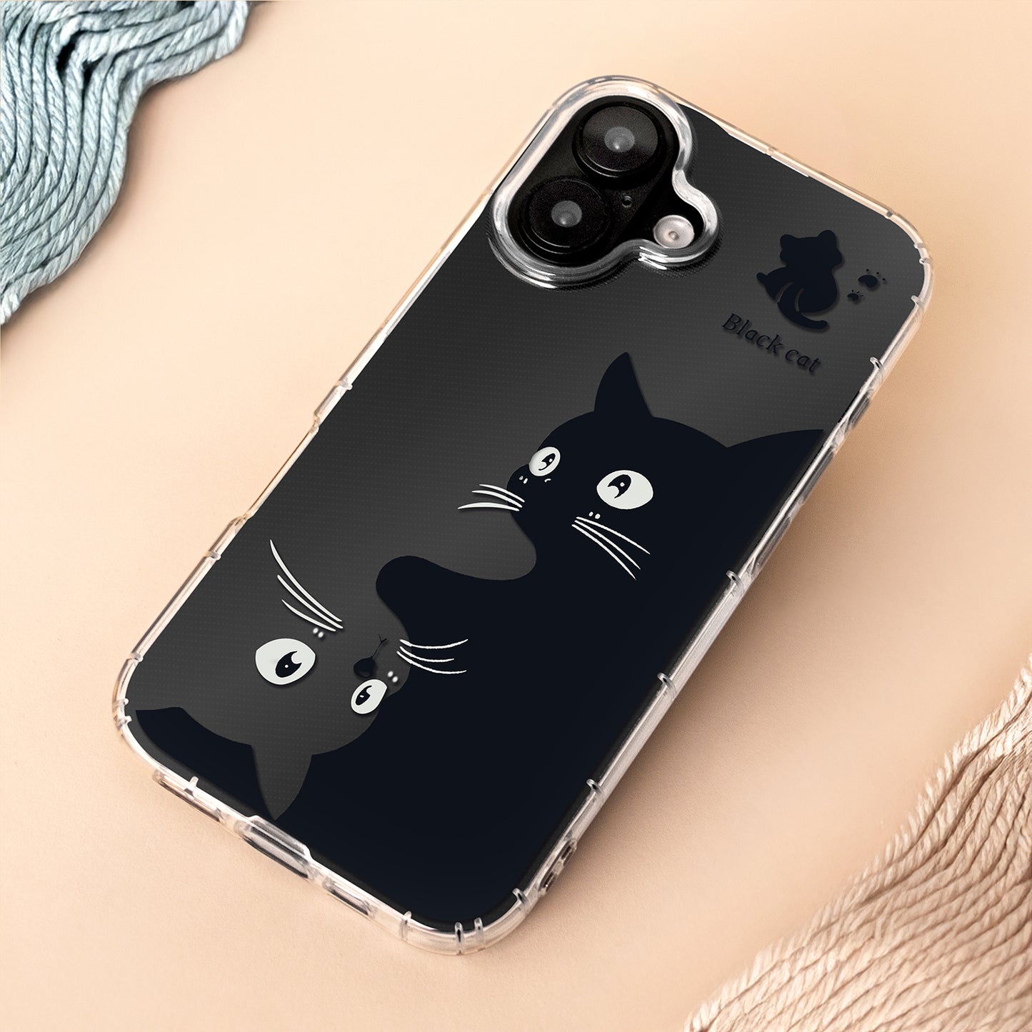 Deksel for Apple iPhone 17, OEM, Ultra Trendy Cat, Svart