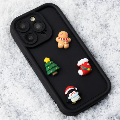 Deksel for Apple iPhone 15 Pro, OEM, Ultra Trendy 3D Christmas, Svart