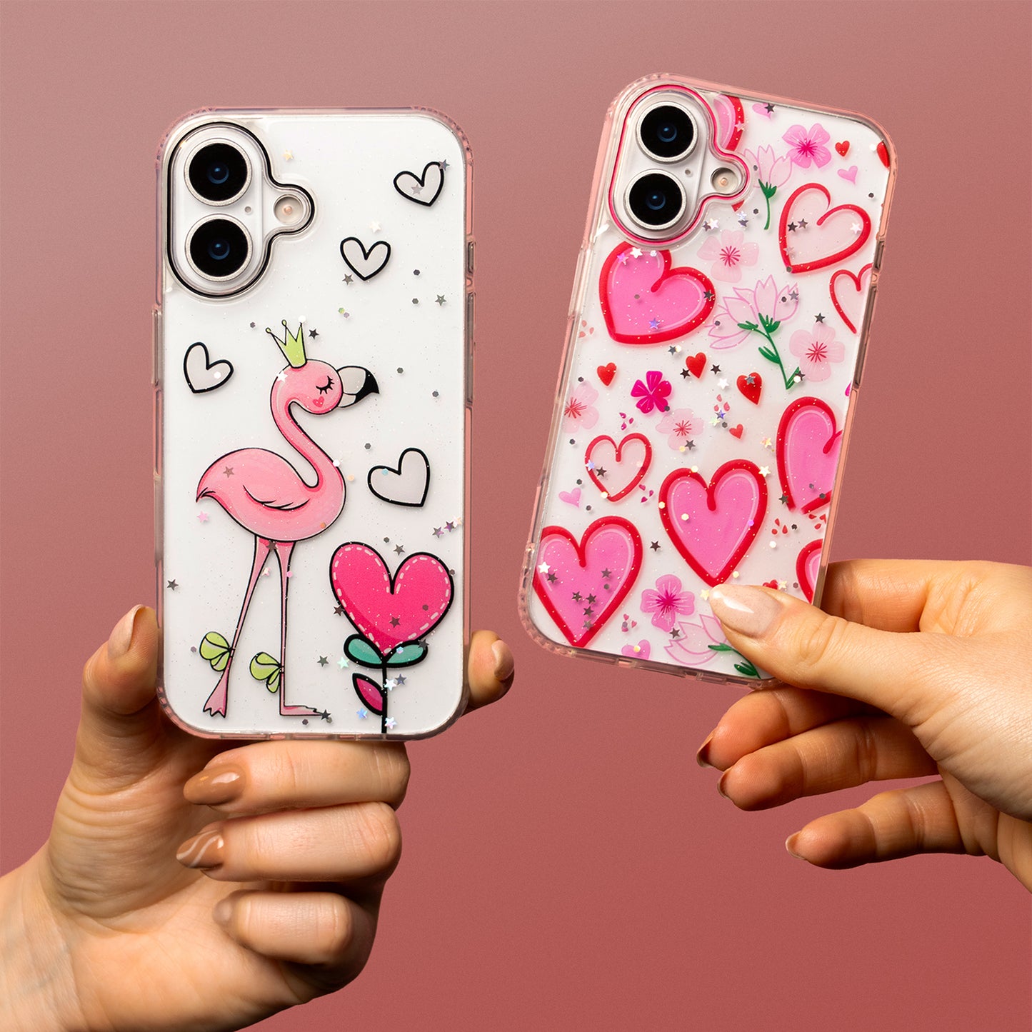 Deksel for Apple iPhone 16 Pro Max, OEM, Ultra Trendy Love 1, Flerfarget