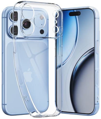 Deksel for Apple iPhone 18 Pro / 17 Pro, Tech-Protect, Flexair med skjermbeskytter, Transparent