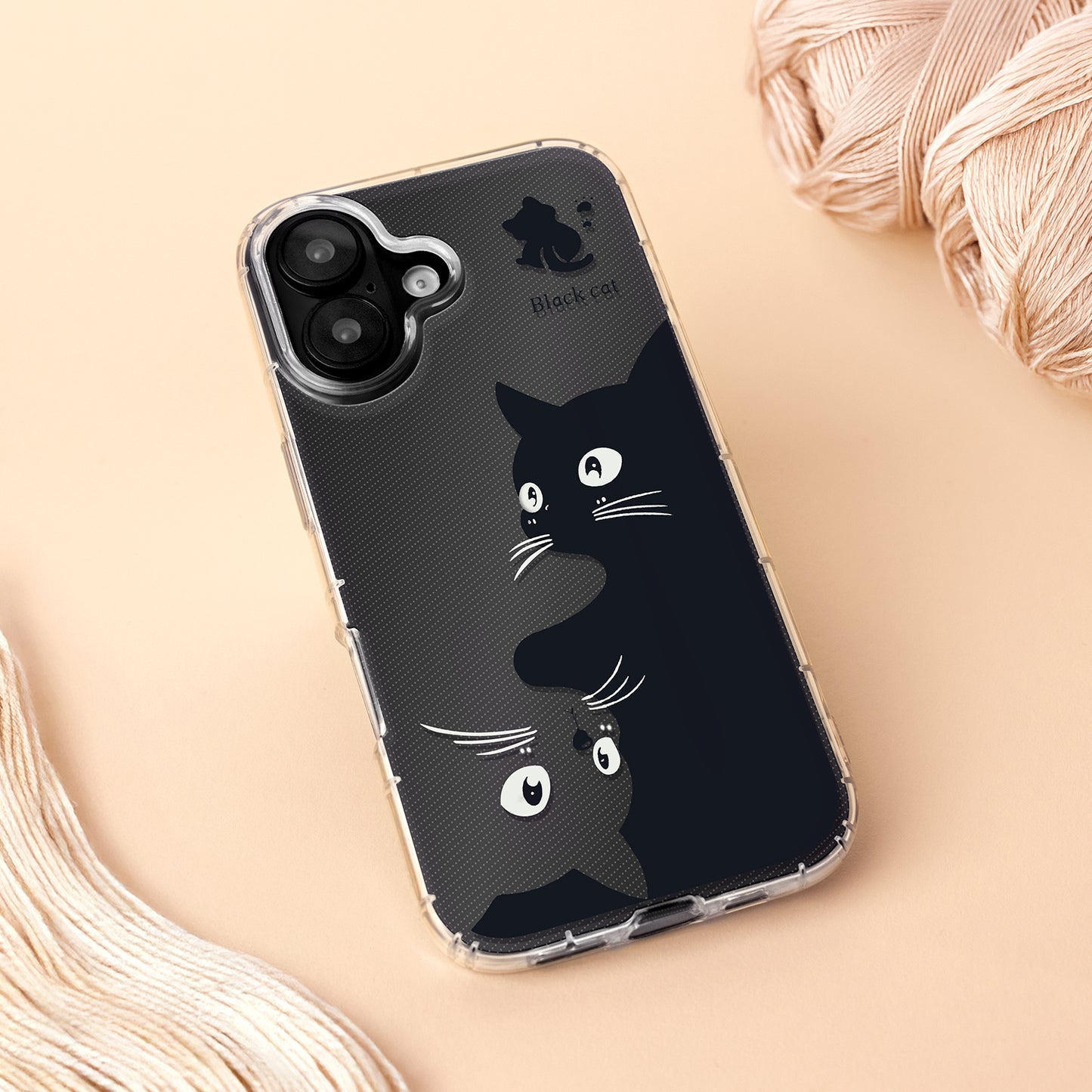 Deksel for Apple iPhone 17 Pro Max, OEM, Ultra Trendy Cat, Svart