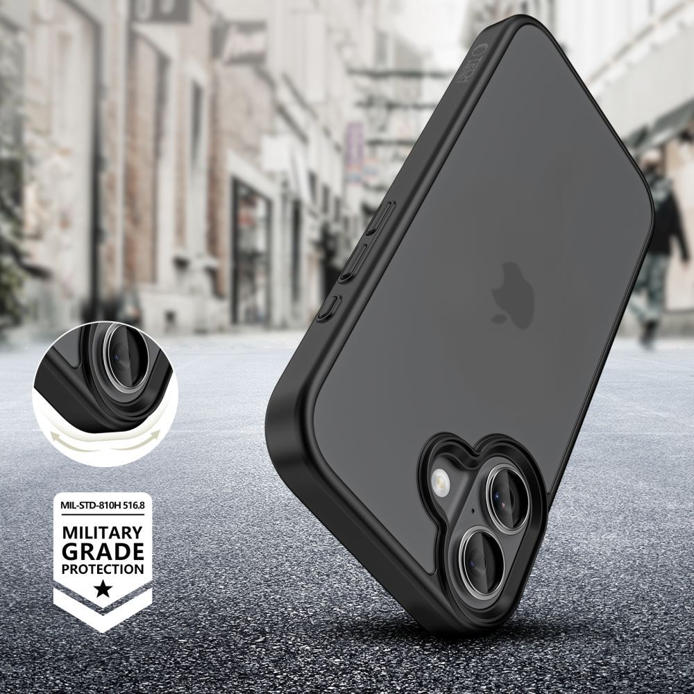 Deksel for Apple iPhone 17, Tech-Protect, Magmat, Matt Svart