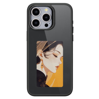 Deksel for Apple iPhone 14 Pro Max, OEM, Tilpasset E-Ink-skjerm, Svart