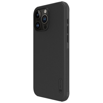 Etui til Apple iPhone 16, Nillkin, Super Frosted Shield Pro, svart 