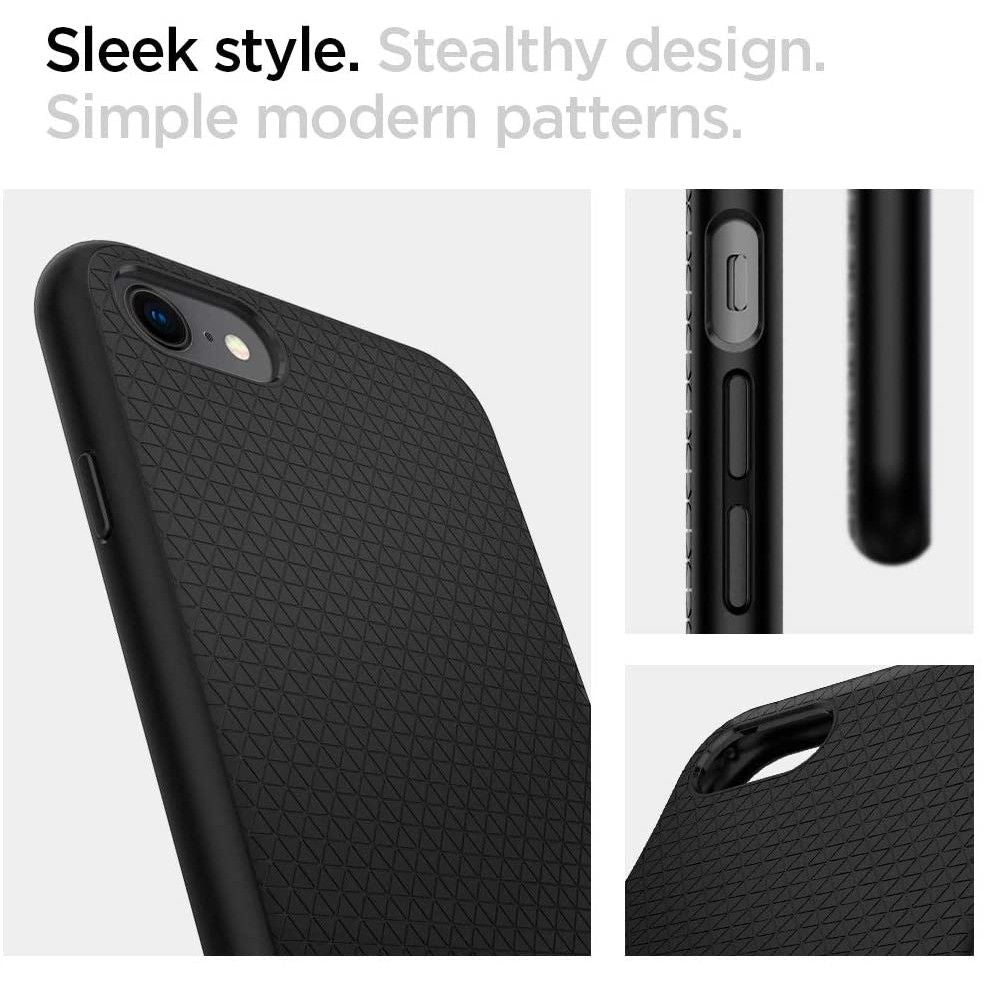 Deksel for Apple iPhone SE (2022) / SE (2020) / 8 / 7, Spigen, Liquid Air, Svart 042CS20511