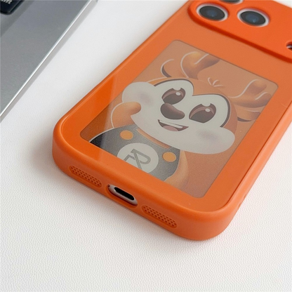 Deksel for Apple iPhone 17 Pro, OEM, Tilpasset E-Ink-skjerm, Oransje