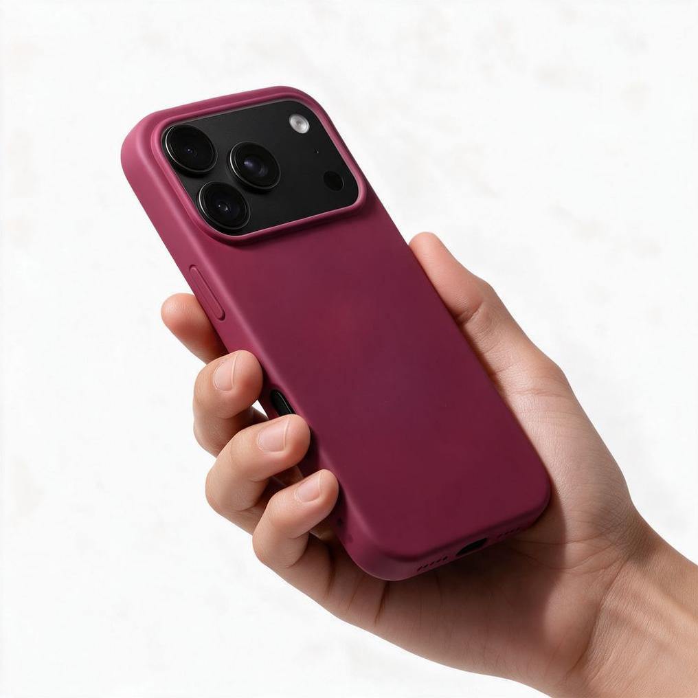 Deksel til Apple iPhone 18 Pro Max / 17 Pro Max, OEM, silikon, burgunderrød