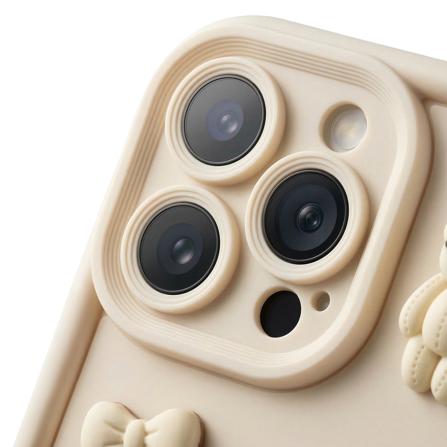 Deksel for Apple iPhone 11, OEM, Ultra Trendy 3D Bear, Beige