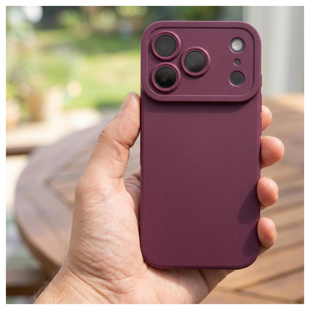 Deksel til Apple iPhone 18 Pro Max / 17 Pro Max, OEM, Matt 2.0, burgunderrød