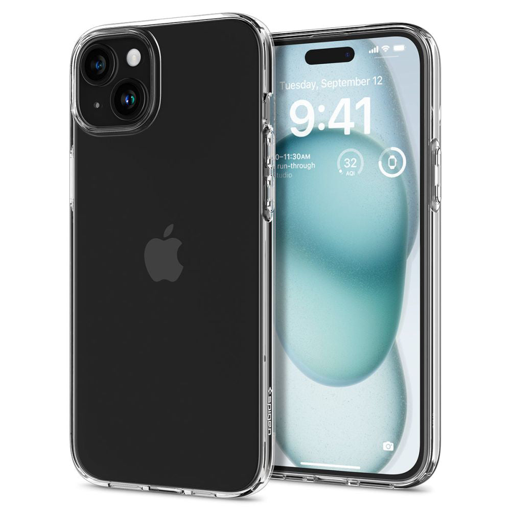 Deksel for Apple iPhone 15, Spigen, Liquid Crystal, Gjennomsiktig